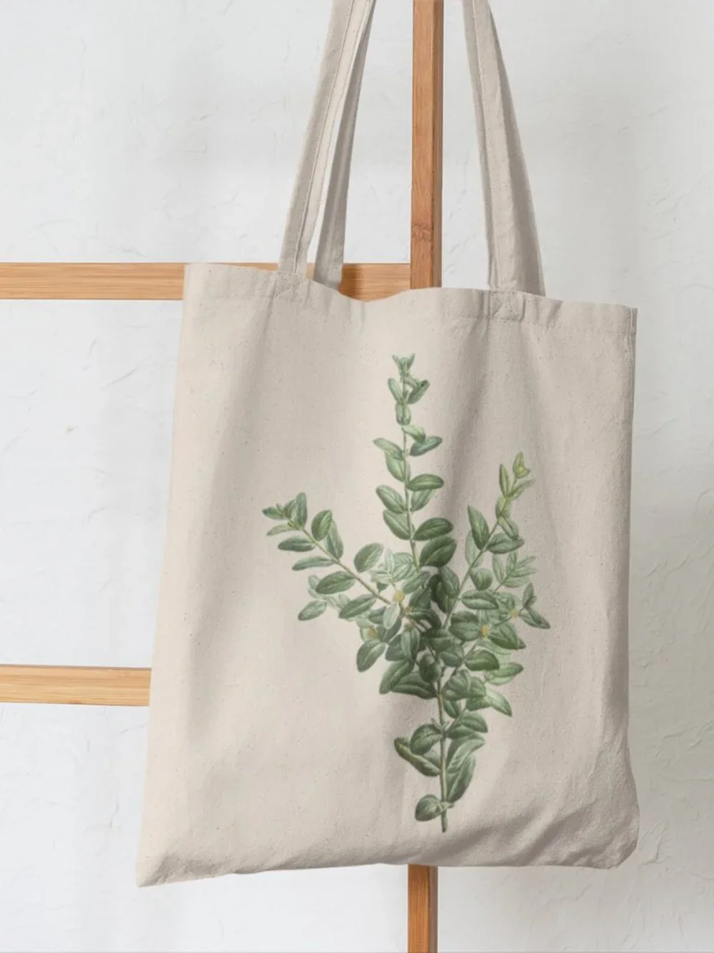 Common Box Vintage Floral Print Graphic Canvas Tote Bag